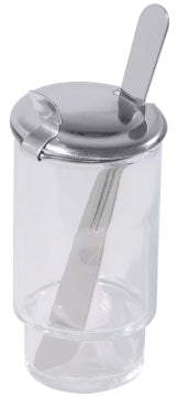 Ersatzglas Senf zu Menage Salz/Pfeffer, Senf einschließlich Deckel und Löffel